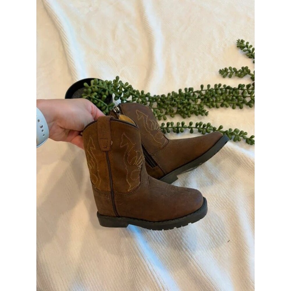 Masterson Boots Co Toddler Real Leather Cowboy Boots Western Booties Size 6.5
